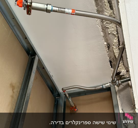מערכת מתזים לכיבוי אש מותקנת בתקרה